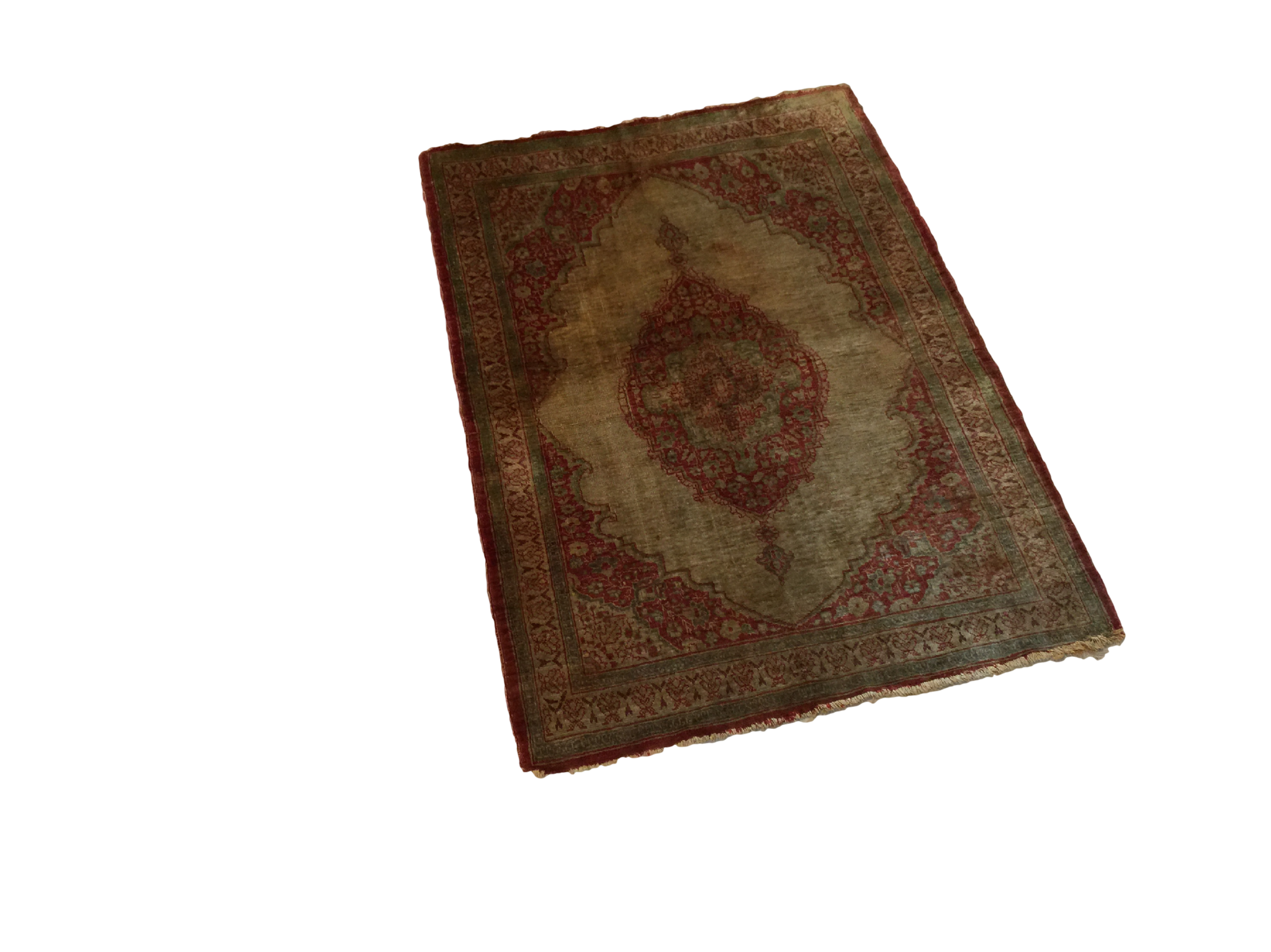  2x2.5 Antique Silk Persian Tabriz Rug Mat / Item 1783 image 33