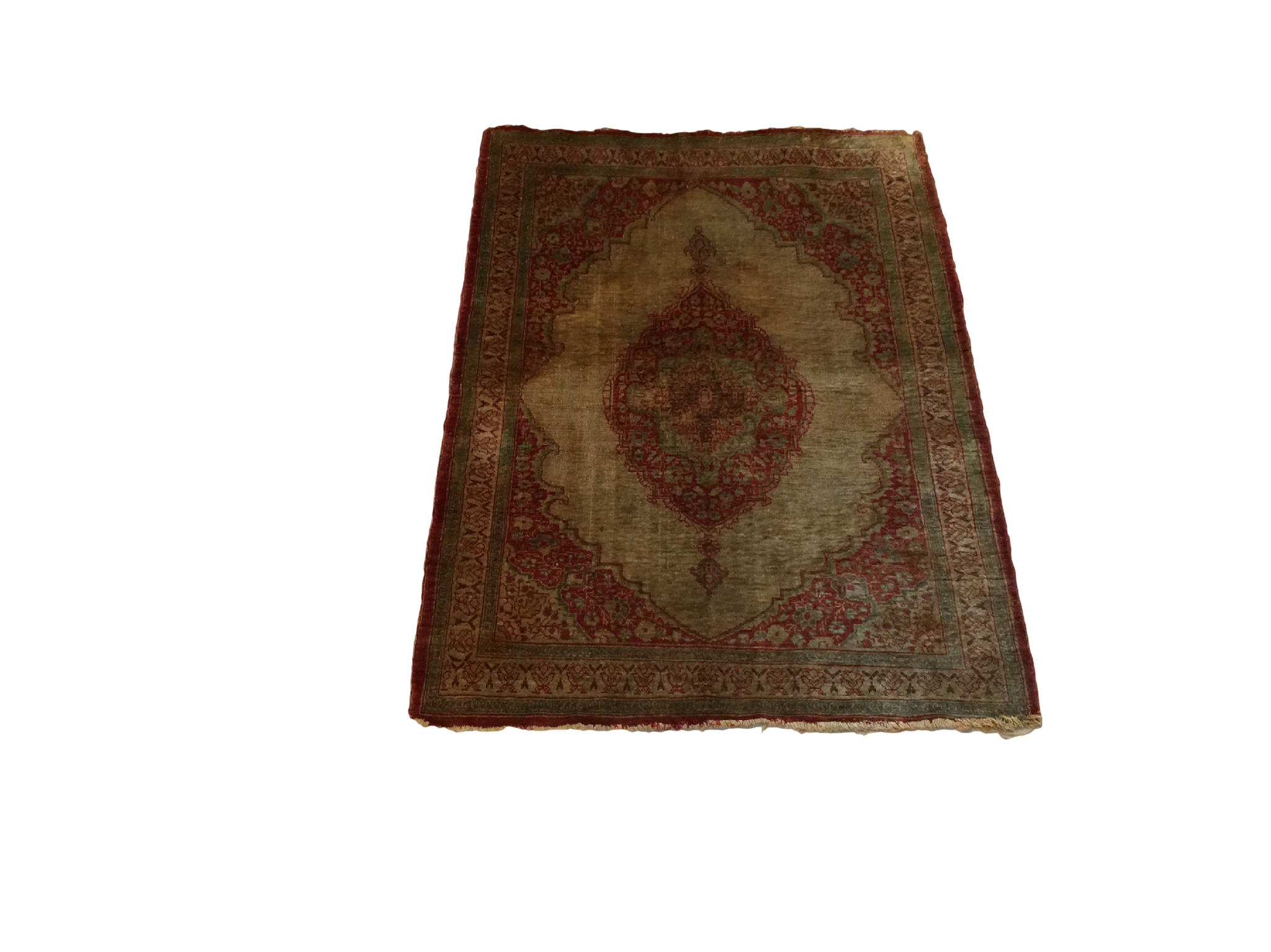  2x2.5 Antique Silk Persian Tabriz Rug Mat / Item 1783 image 35