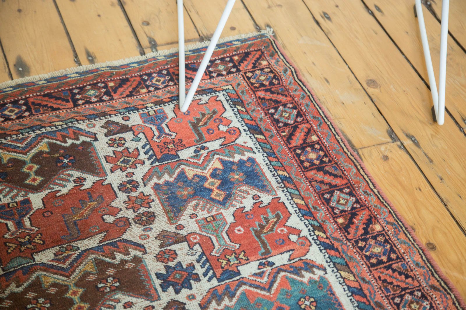 4x4.5 Antique Afshar Square Rug // ONH Item tm01107 Image 4