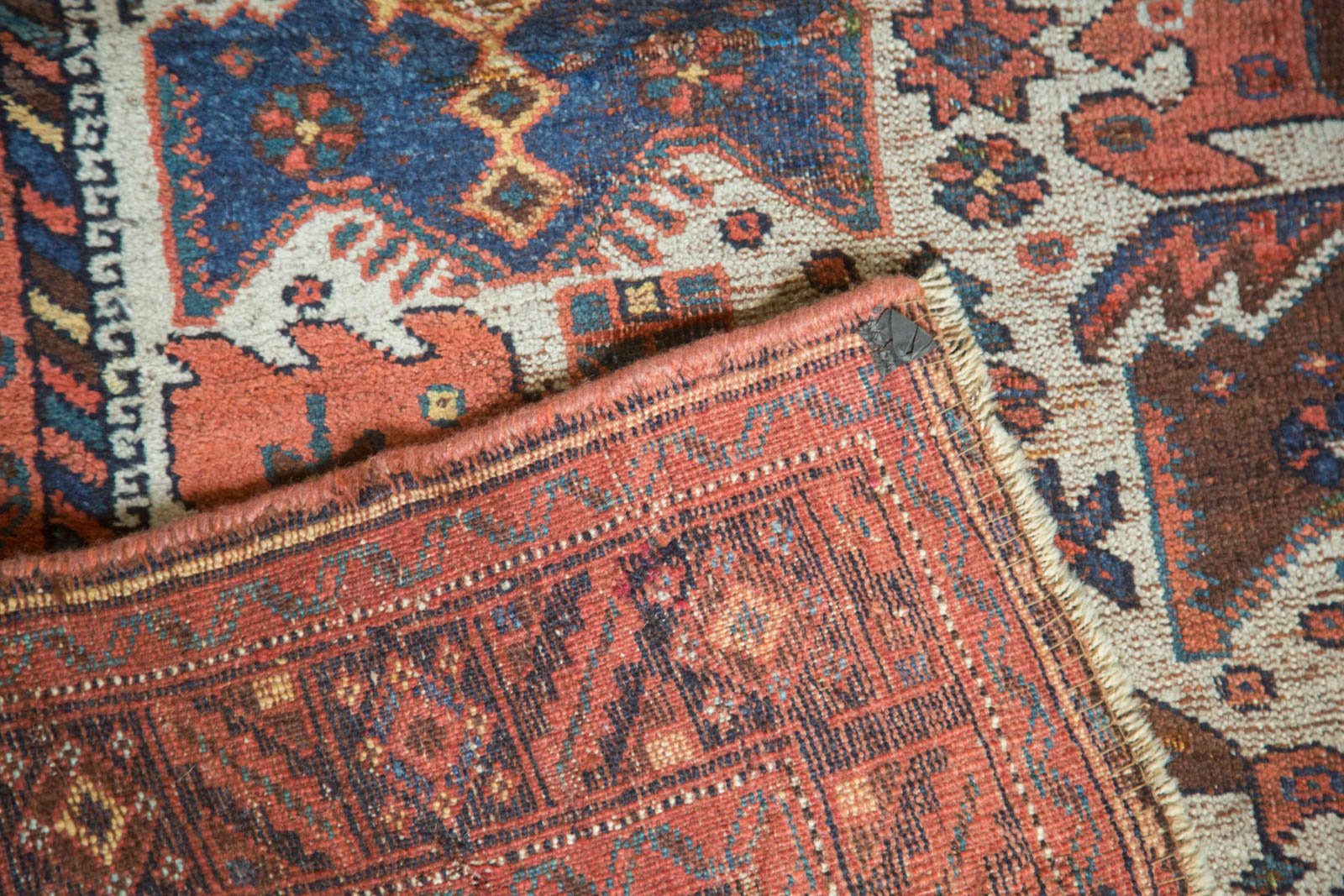 4x4.5 Antique Afshar Square Rug // ONH Item tm01107 Image 6