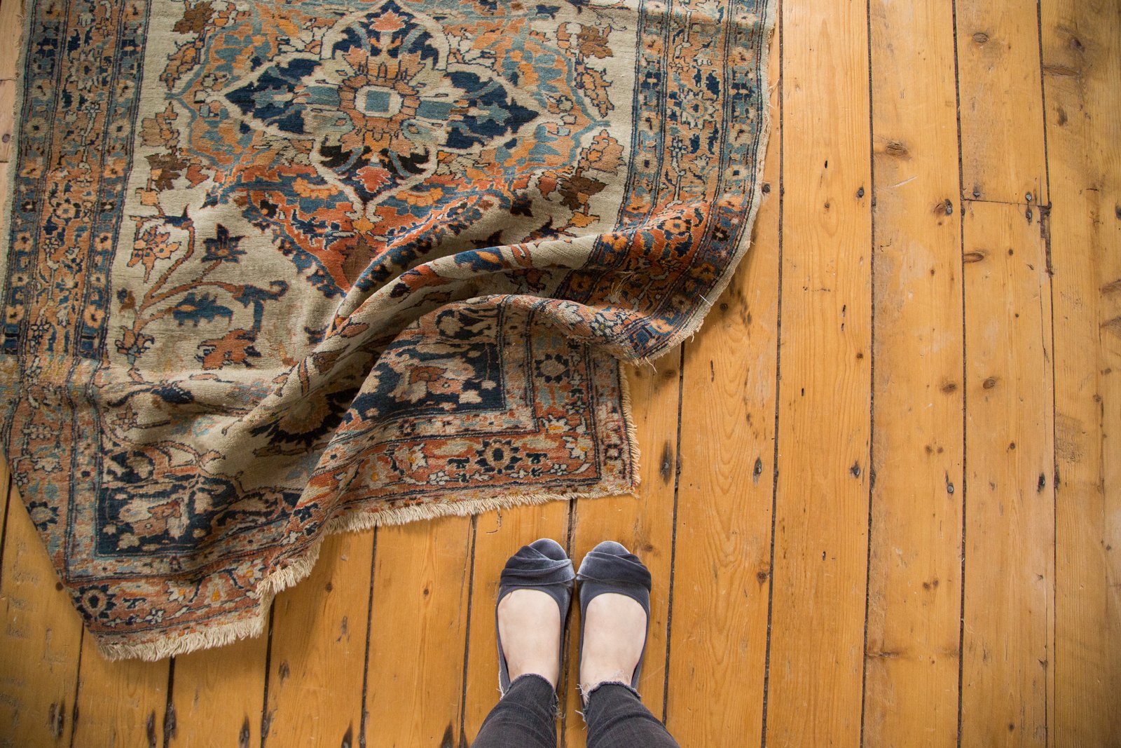 4x5.5 Antique Haji Jalili Tabriz Rug // ONH Item tm01129 Image 1