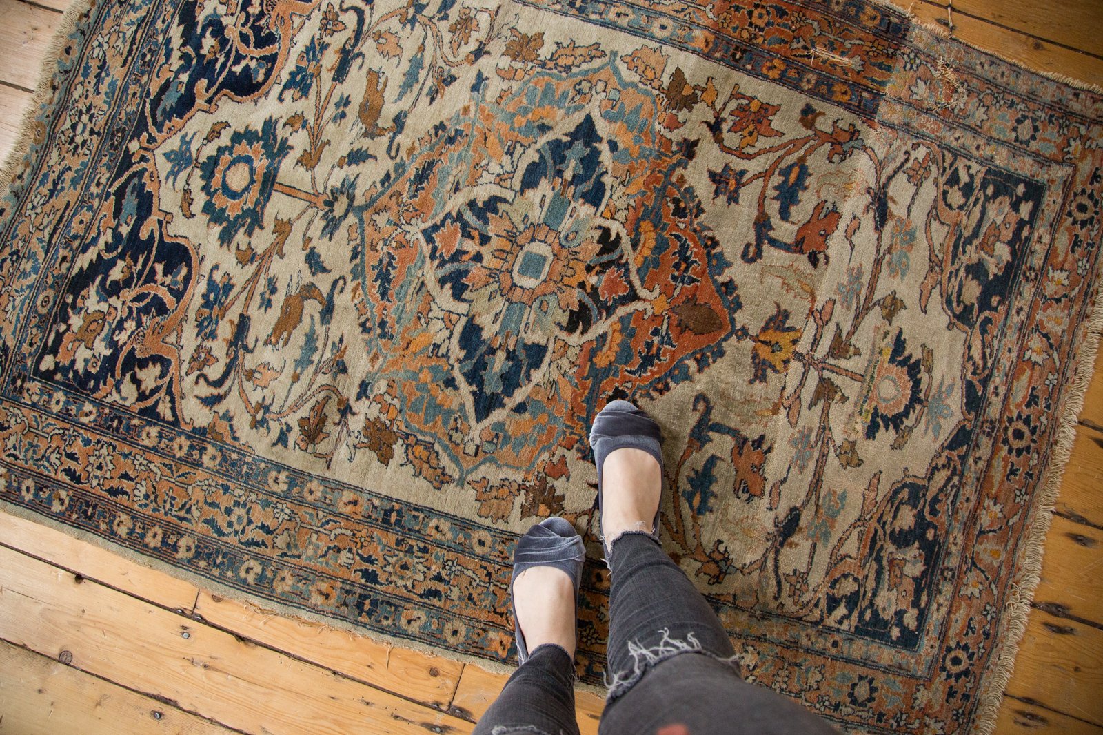 4x5.5 Antique Haji Jalili Tabriz Rug // ONH Item tm01129 Image 3